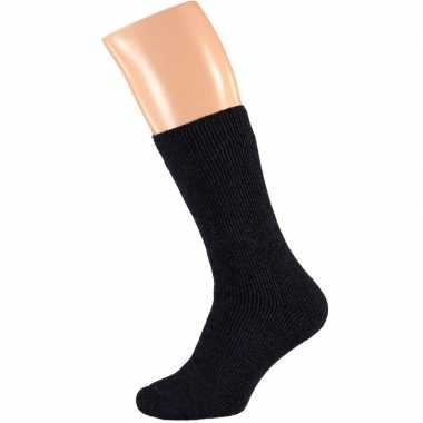 Paar thermo sokken antraciet/donkergrijs heren maat