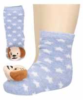 Baby huissokjes slofsokjes blauw hondje