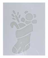 Kerst raamsjabloon kerstsok