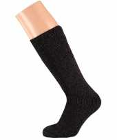 Paar thermo sokken antraciet donkergrijs dames maat