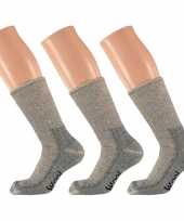 Set stuks extra warme grijze winter sokken maat 10253698