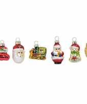 Set stuks kersthangers figuurtjes glas