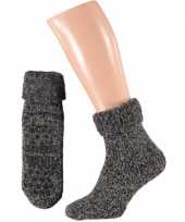 Wollen huis sokken voor dames zwart