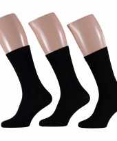 Zwarte heren sokken paar maat katoen polyester 10242377